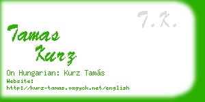 tamas kurz business card